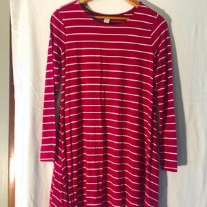 NWT Old Navy Pink striped swing dress